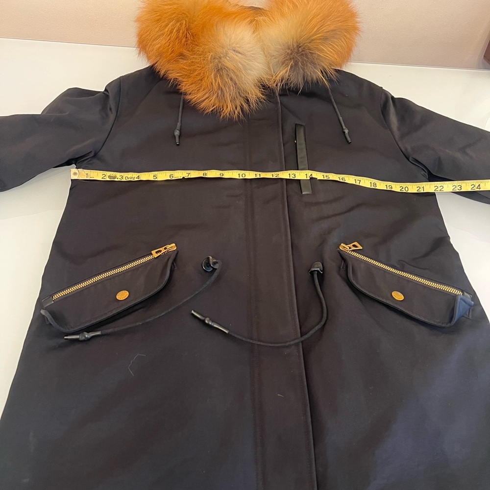 RUDSAK Mona 3-in-1 Fur Trim Parka Black Gold Hardware Luxury Winter Coat - Picture 7 of 16